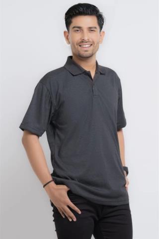Hassenda Kaos Polo Polos Katun Lengan Pendek Vince Black