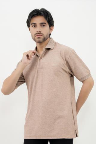 Hassenda Kaos Polo Polos Katun Lengan Pendek Jack Brown