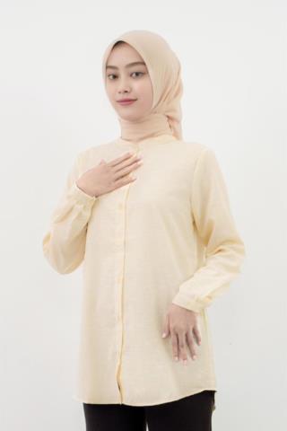 Puricia Blouse Kemeja Wanita Wendy Cosmic Latte