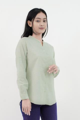 Puricia Blouse Wanita Polos Joy Sage Green