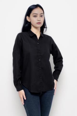 Puricia Blouse Wanita Polos Tiffany Black