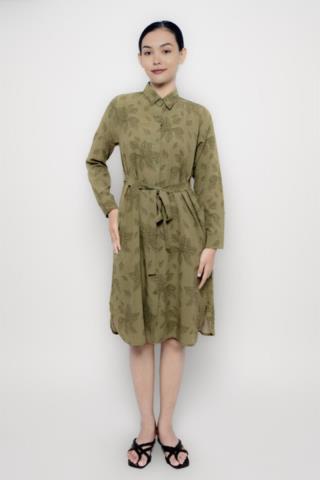 Puricia Dress Midi Wanita Tunik Auryn Light Green