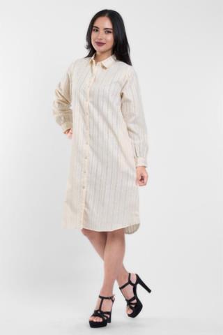 Puricia Midi Dress Erina Stripes Dress Cream