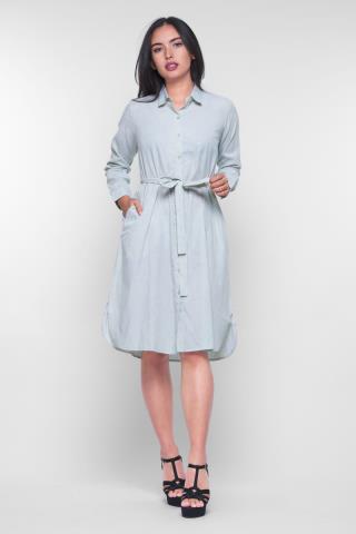 Puricia Stripe Dress Lengan Panjang Aliya Sage