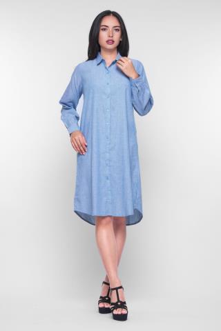 Puricia Dress Lengan Panjang Aleya Biru