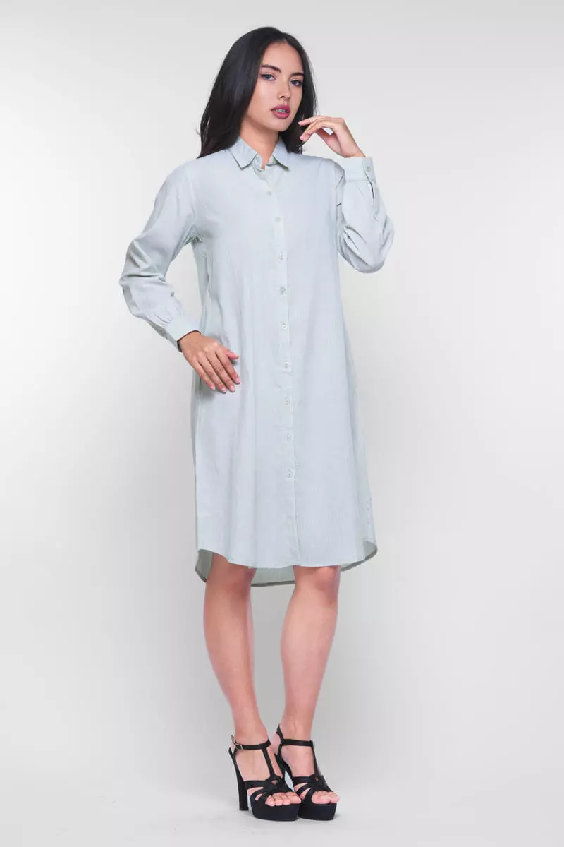 Puricia Dress Lengan Panjang Aleya Sage