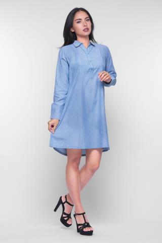 Puricia Dress Lengan Panjang Alaia Biru