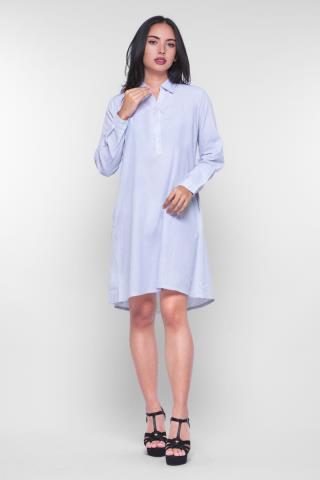 Puricia Dress Lengan Panjang Alaia Biru Muda