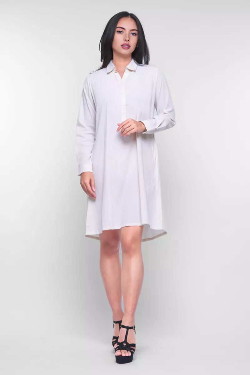 Puricia Dress Lengan Panjang Alaia Cream