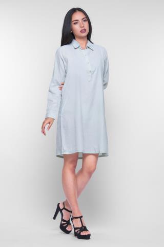 Puricia Dress Lengan Panjang Alaia Sage