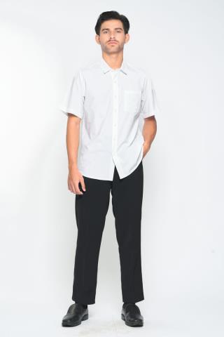 Hassenda Kemeja Pria Polos Matt Putih