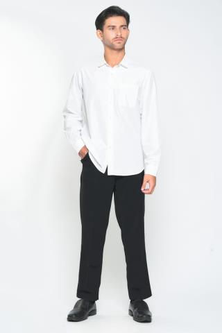 Hassenda Kemeja Pria Polos Fritz Putih