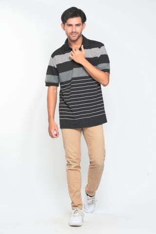 Kaos Polo Kerah Joe Hitam