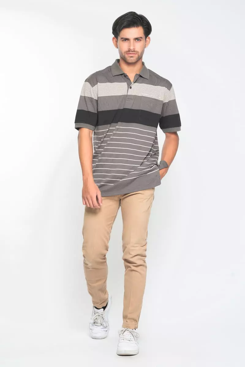 Kaos Polo Kerah Jiel Abu