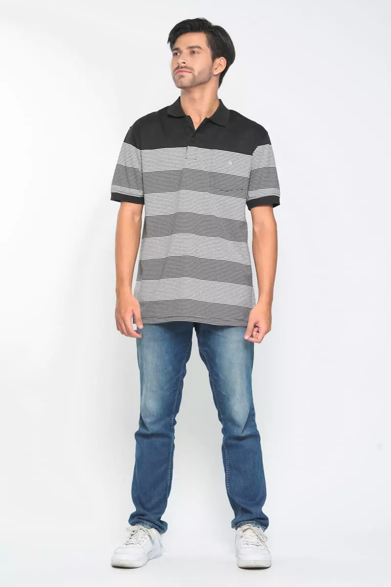 Kaos Polo Kerah Jiel Hitam