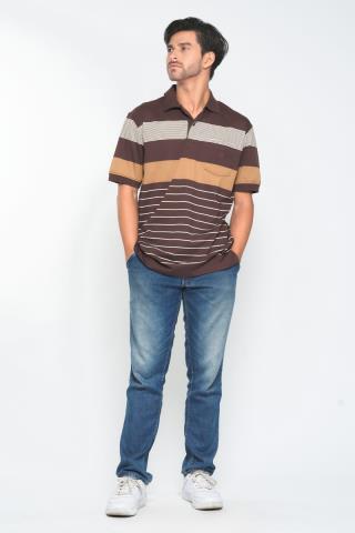 Kaos Polo Kerah Jiel Coklat